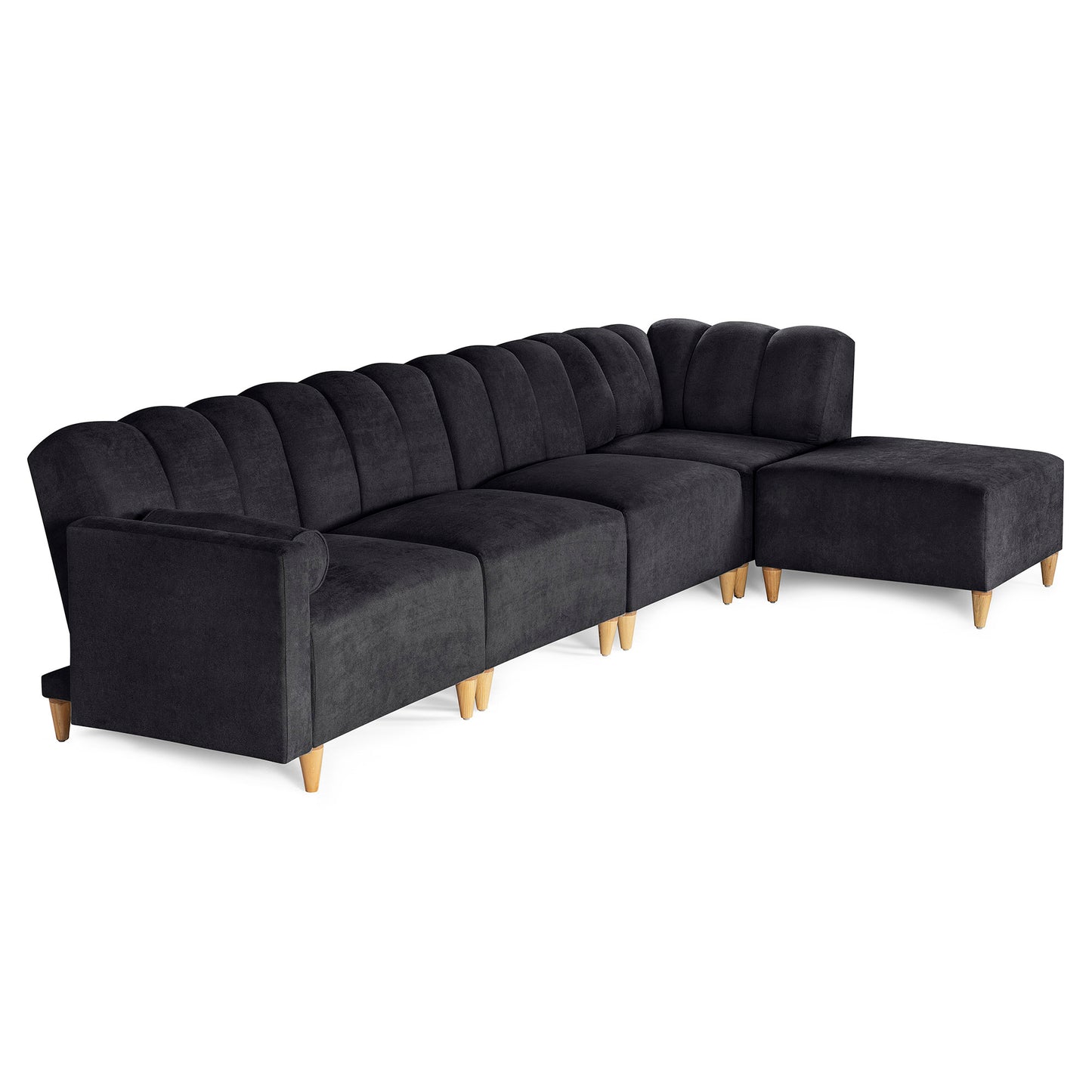 Sala Modular Kieran de 5 modulos Color Negro