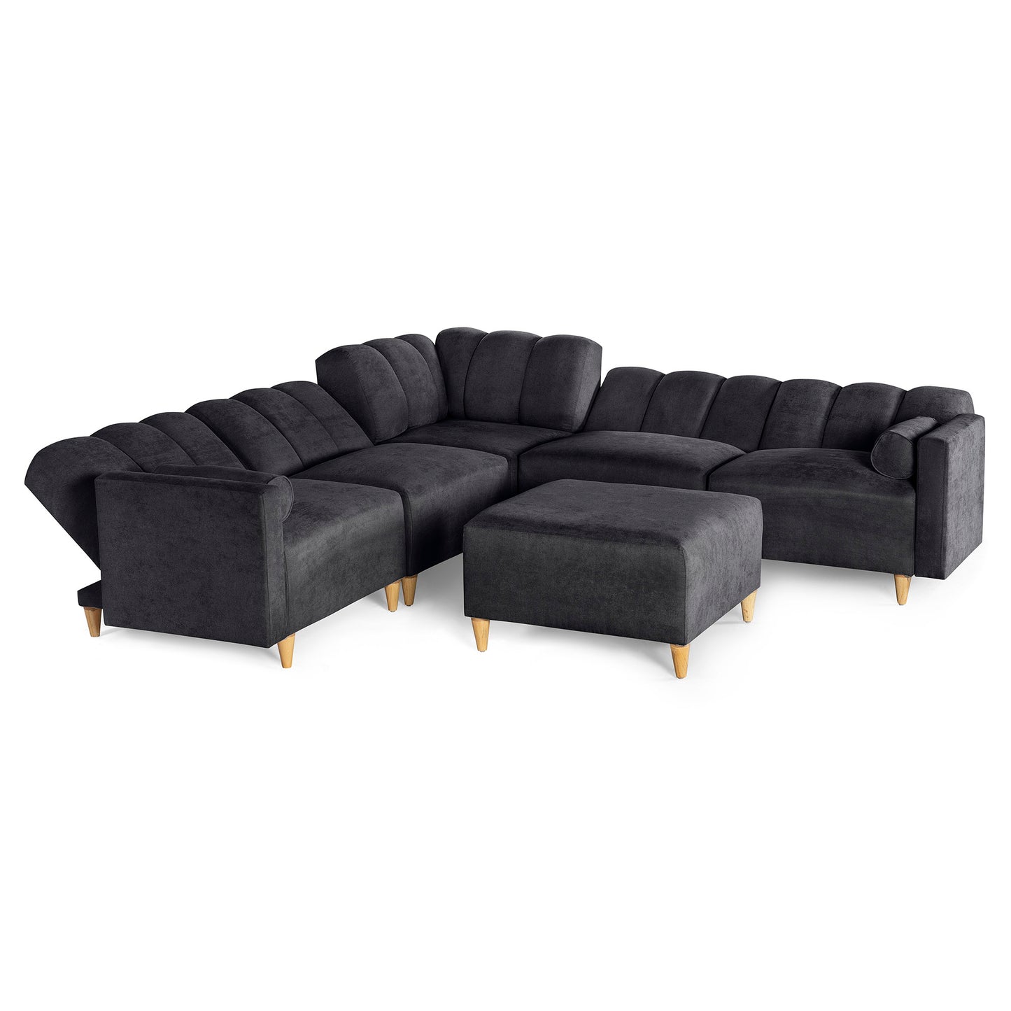 Sala Modular Kieran de 6 modulos Color Negro