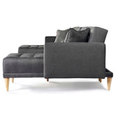 Sala Modular Doble Chaise Marietta Color Gris Oxford