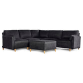 Sala De 6 Modulos Makora Morelli Memory Foam Negro Chenil Respaldo Reclinable De 3 Posiciones