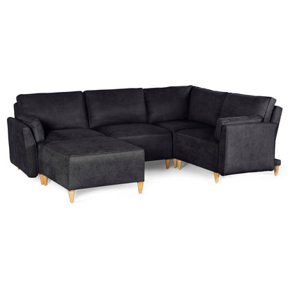Sala modular Morelli de 5 modulos Color Negro