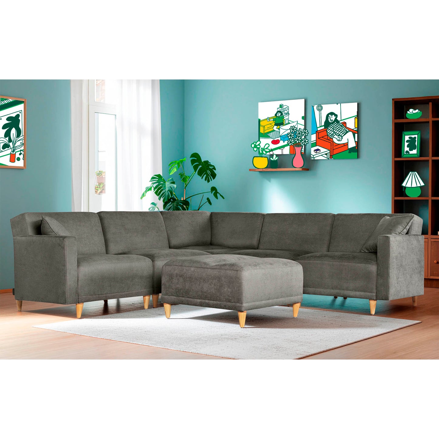 Sala modular Avalon de 6 modulos Color Oxford