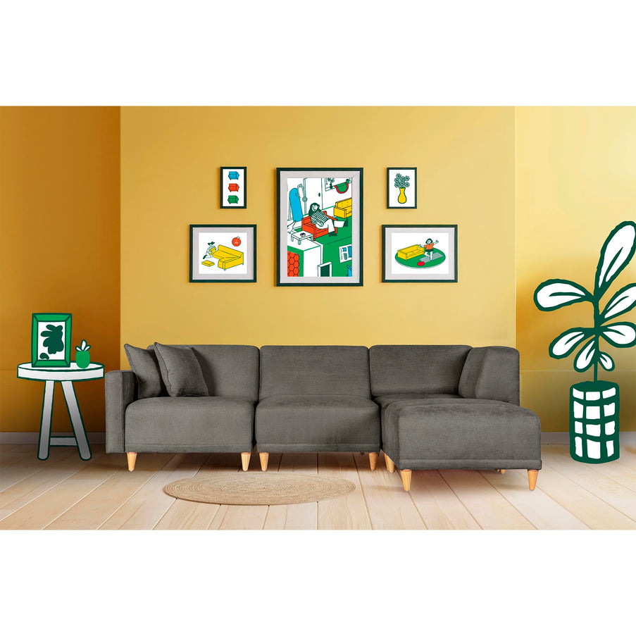 Sala modular Avalon de 4 modulos Color Oxford