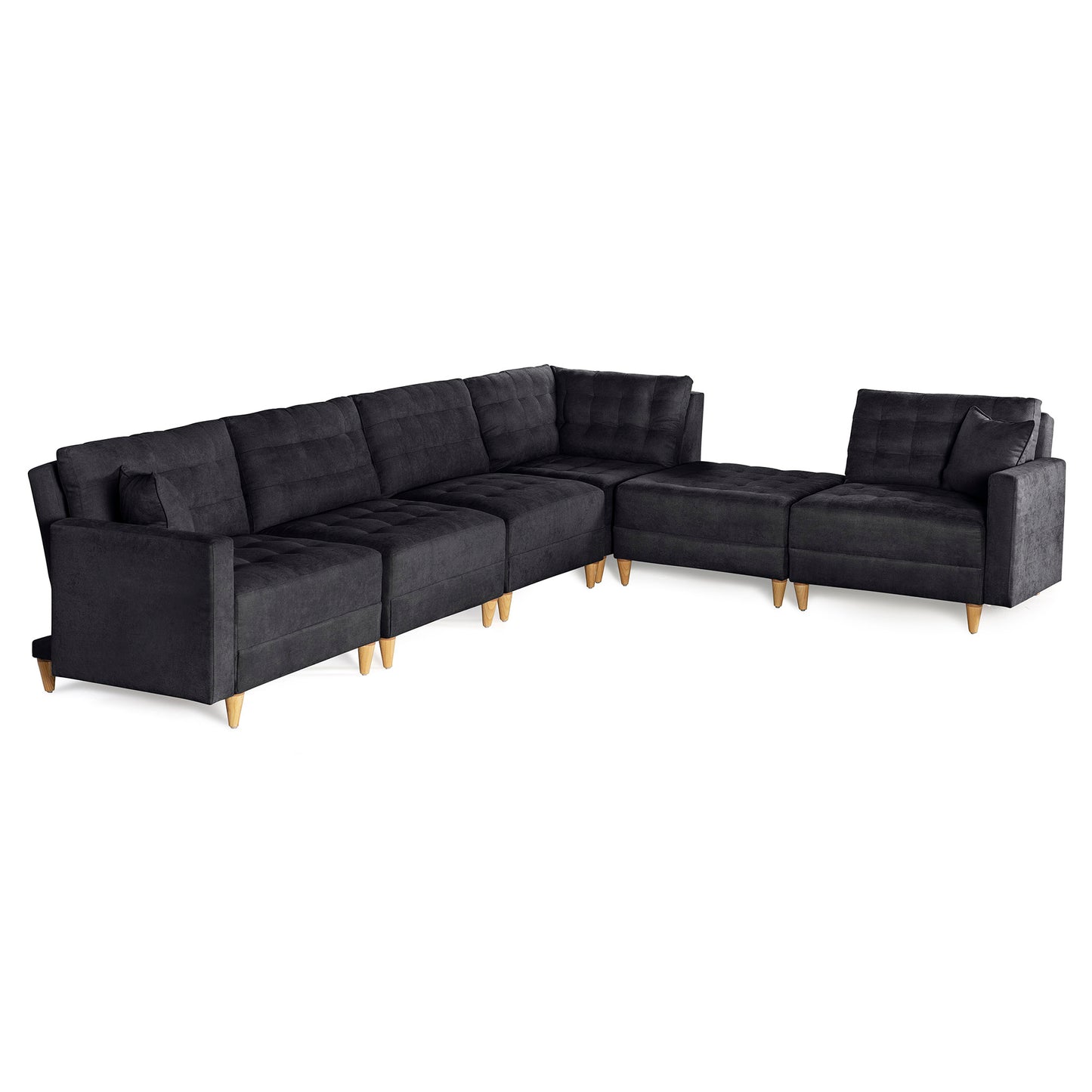 Sala Modular Godric de 6 modulos Color Negro