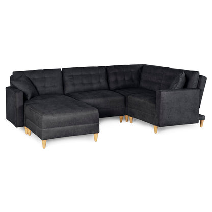 Sala Modular Godric de 5 modulos Color Negro