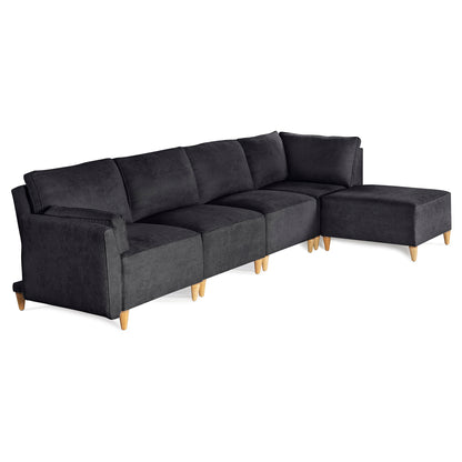 Sala modular Morelli de 5 modulos Color Negro