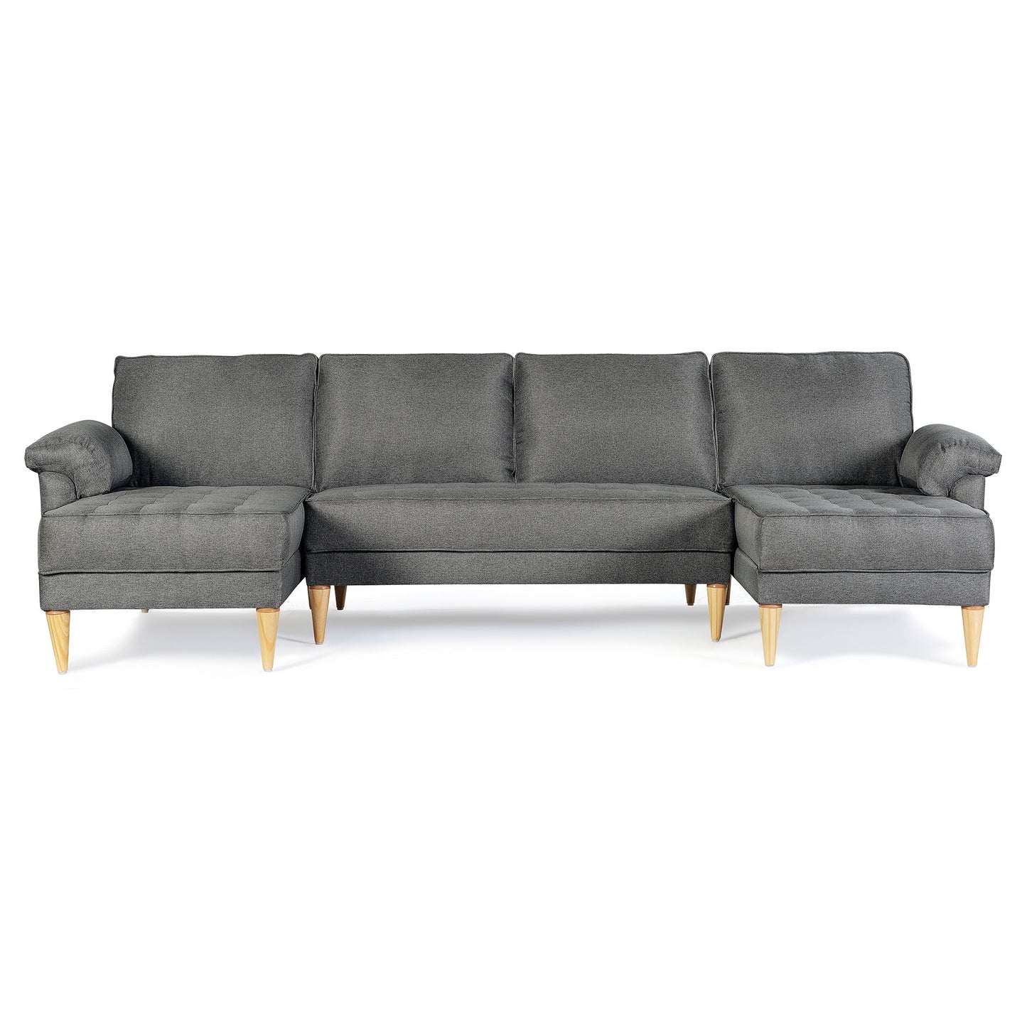 Sala Modular Doble Chaise Salazar Color Gris Oxford
