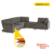 Sala Modular Kieran de 5 modulos Color Oxford