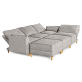 Sala De 6 Modulos Makora Everyn Memory Foam Grey Chenil Respaldo Reclinable De 3 Posiciones