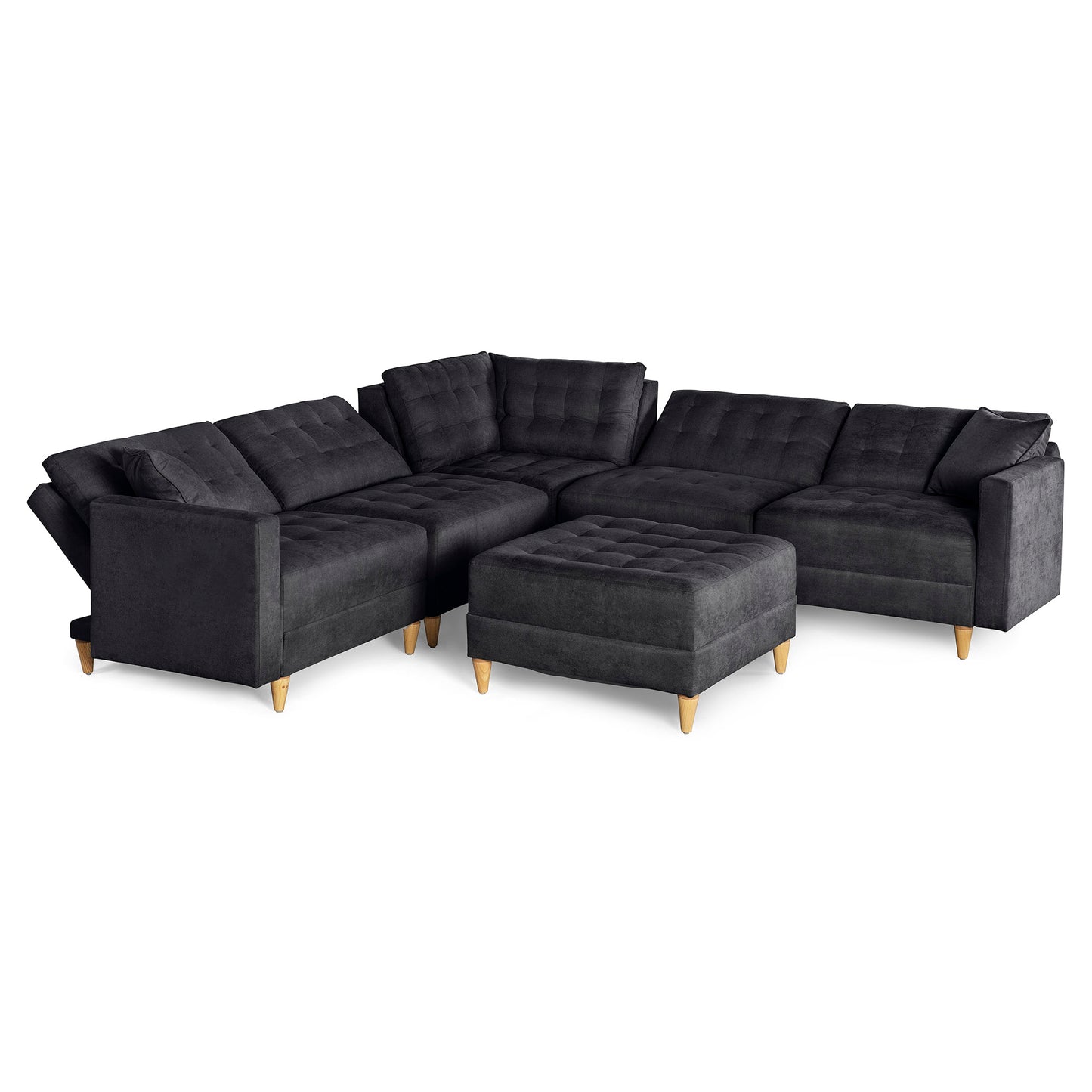 Sala Modular Godric de 6 modulos Color Negro