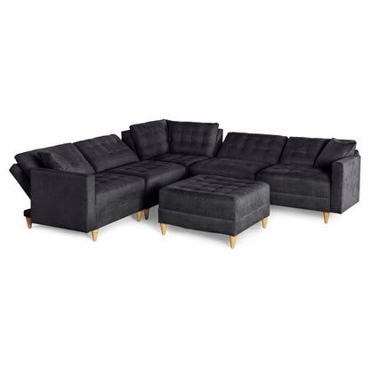 Sala Modular Godric de 6 modulos Color Negro