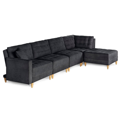Sala Modular Godric de 5 modulos Color Negro