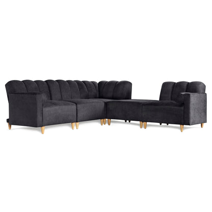 Sala Modular Kieran de 5 modulos Color Negro