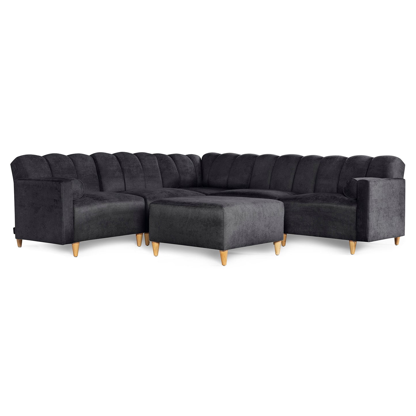 Sala Modular Kieran de 6 modulos Color Negro