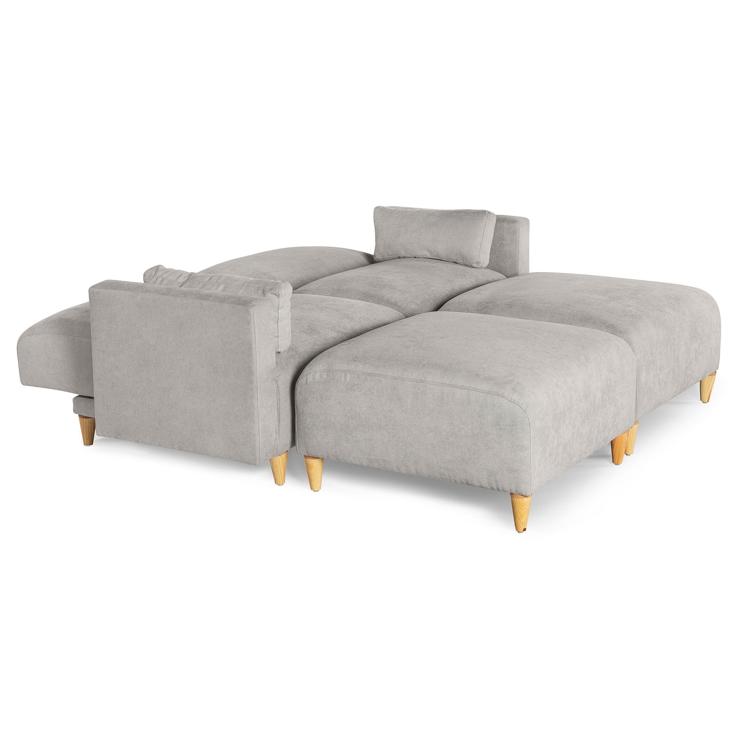 Sala Modular de 4 modulos Zavian Color Gris Claro
