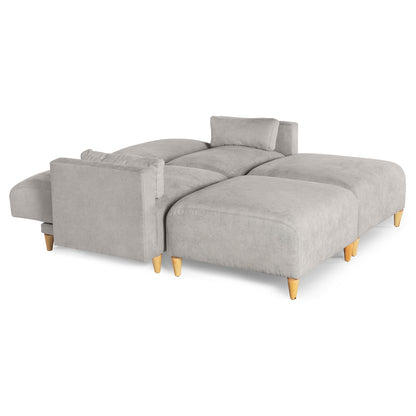 Sala Modular de 4 modulos Zavian Color Gris Claro