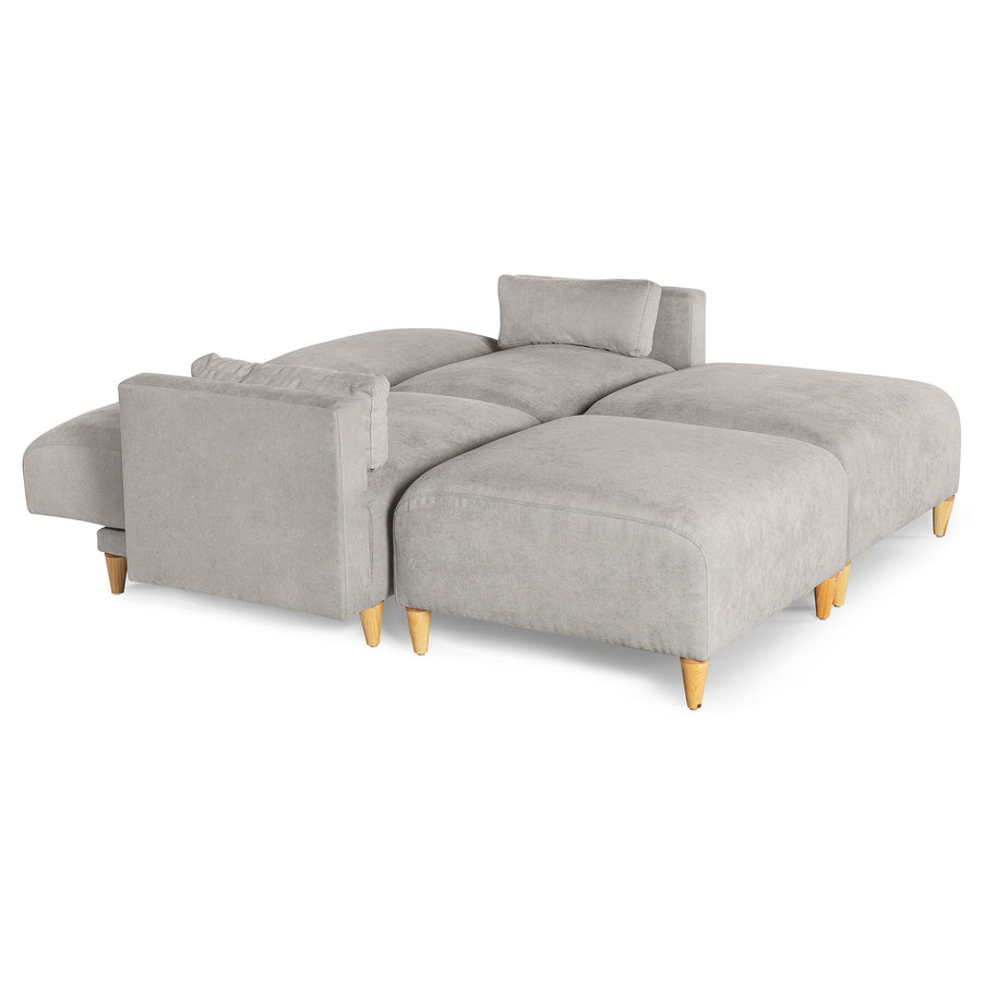 Sala Modular de 4 modulos Zavian Color Gris Claro