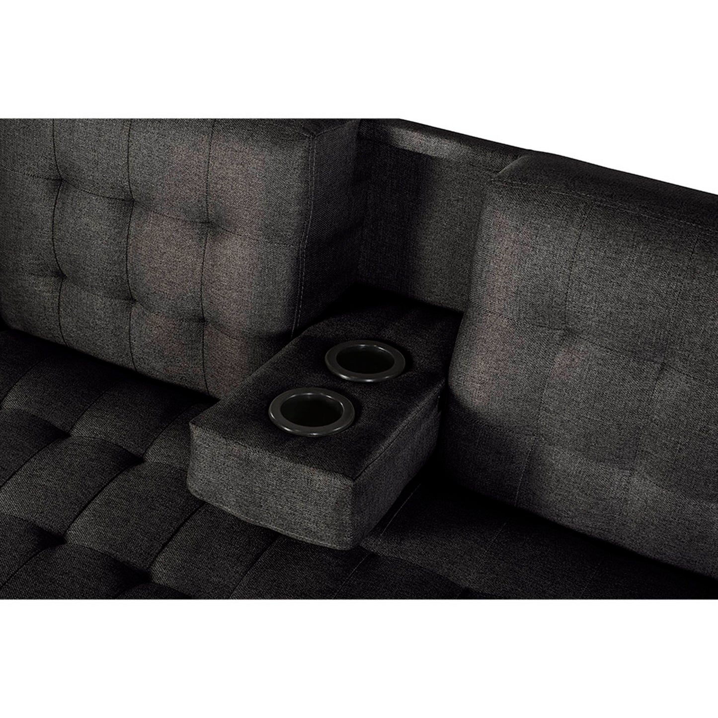 Sala Modular Doble Chaise Barker Color Negro