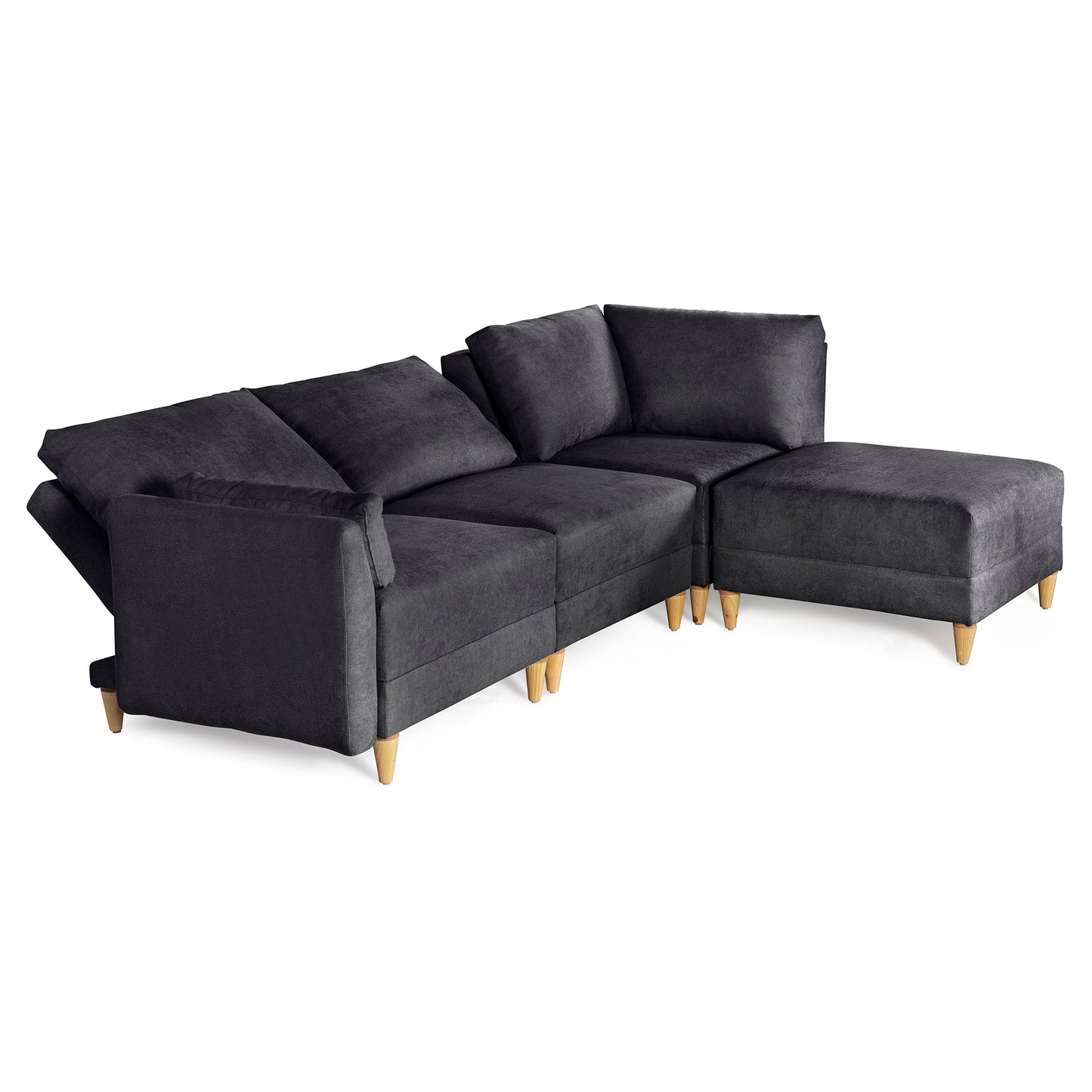Sala modular Everyn 4 modulos Color Negro