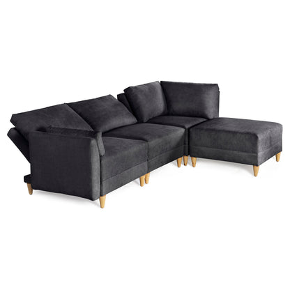 Sala modular Everyn 4 modulos Color Negro