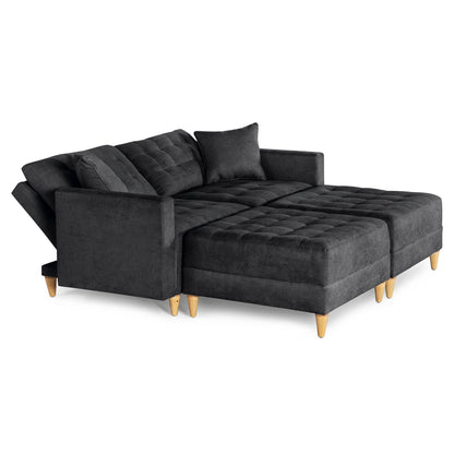 Sala Modular Godric de 4 modulos Color Negro