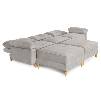 Sala Modular Maristella de 5 modulos Color Gris Claro