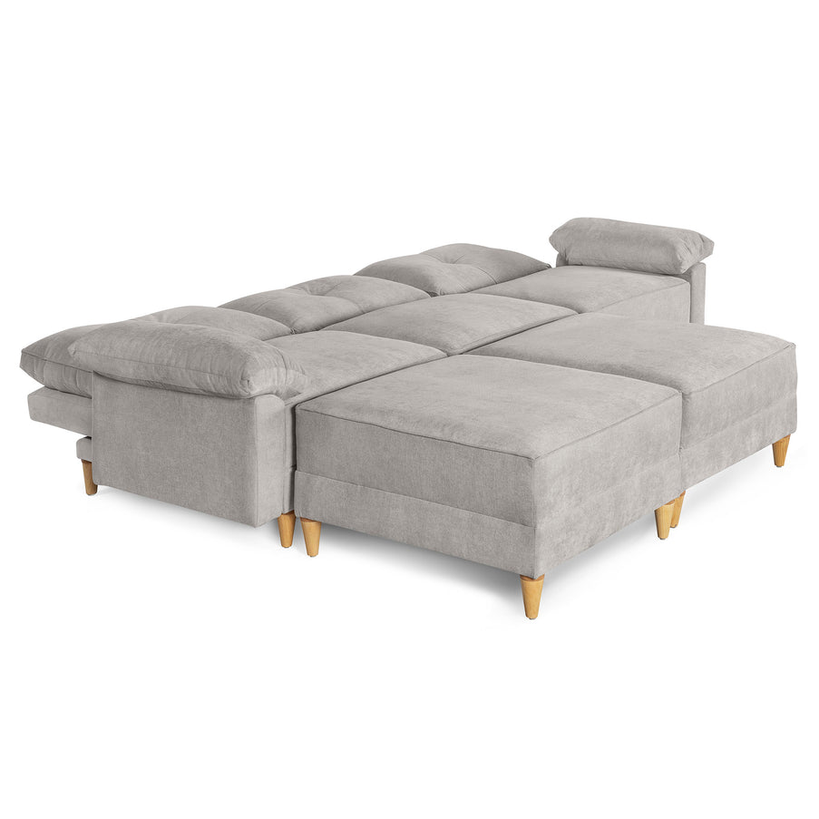 Sala Modular Maristella de 5 modulos Color Gris Claro