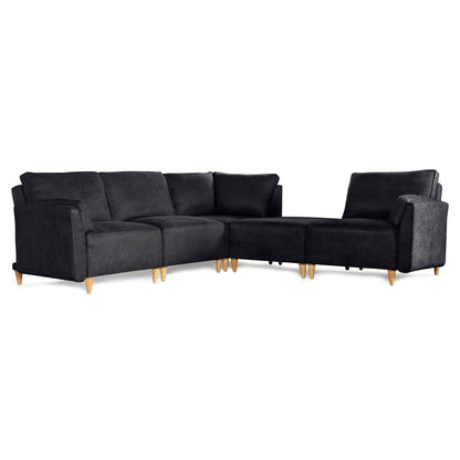 Sala modular Morelli de 5 modulos Color Negro