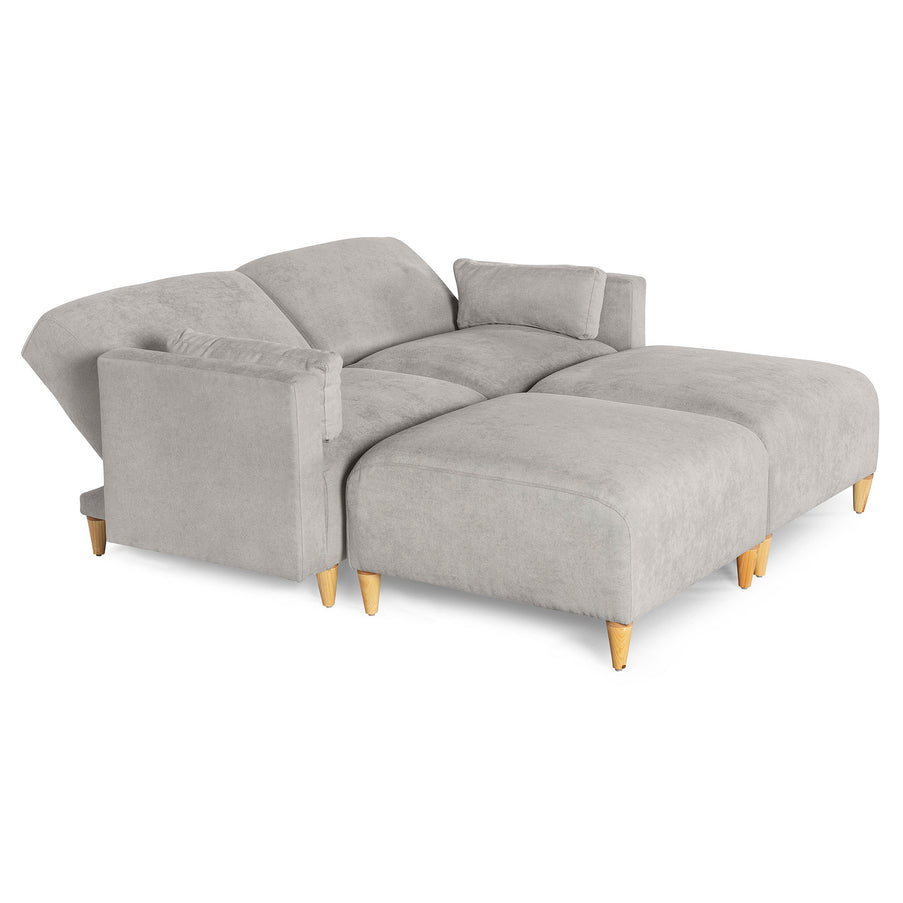 Sala Modular de 4 modulos Zavian Color Gris Claro