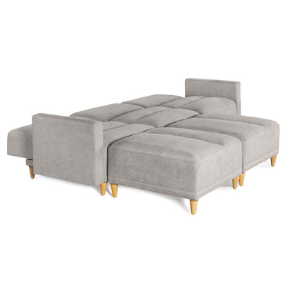 Sala modular Avalon de 5 modulos Color Gris Claro