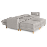 Sala De 5 Modulos Makora Everyn Memory Foam Grey Chenil Respaldo Reclinable De 3 Posiciones