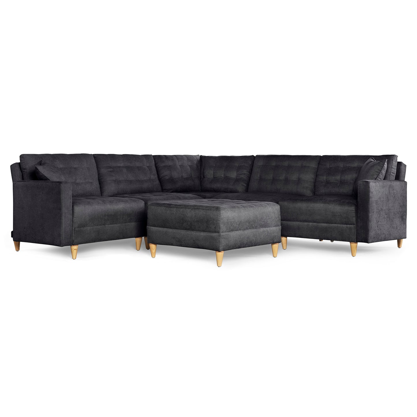 Sala Modular Godric de 6 modulos Color Negro