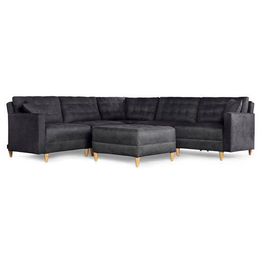 Sala Modular Godric de 6 modulos Color Negro