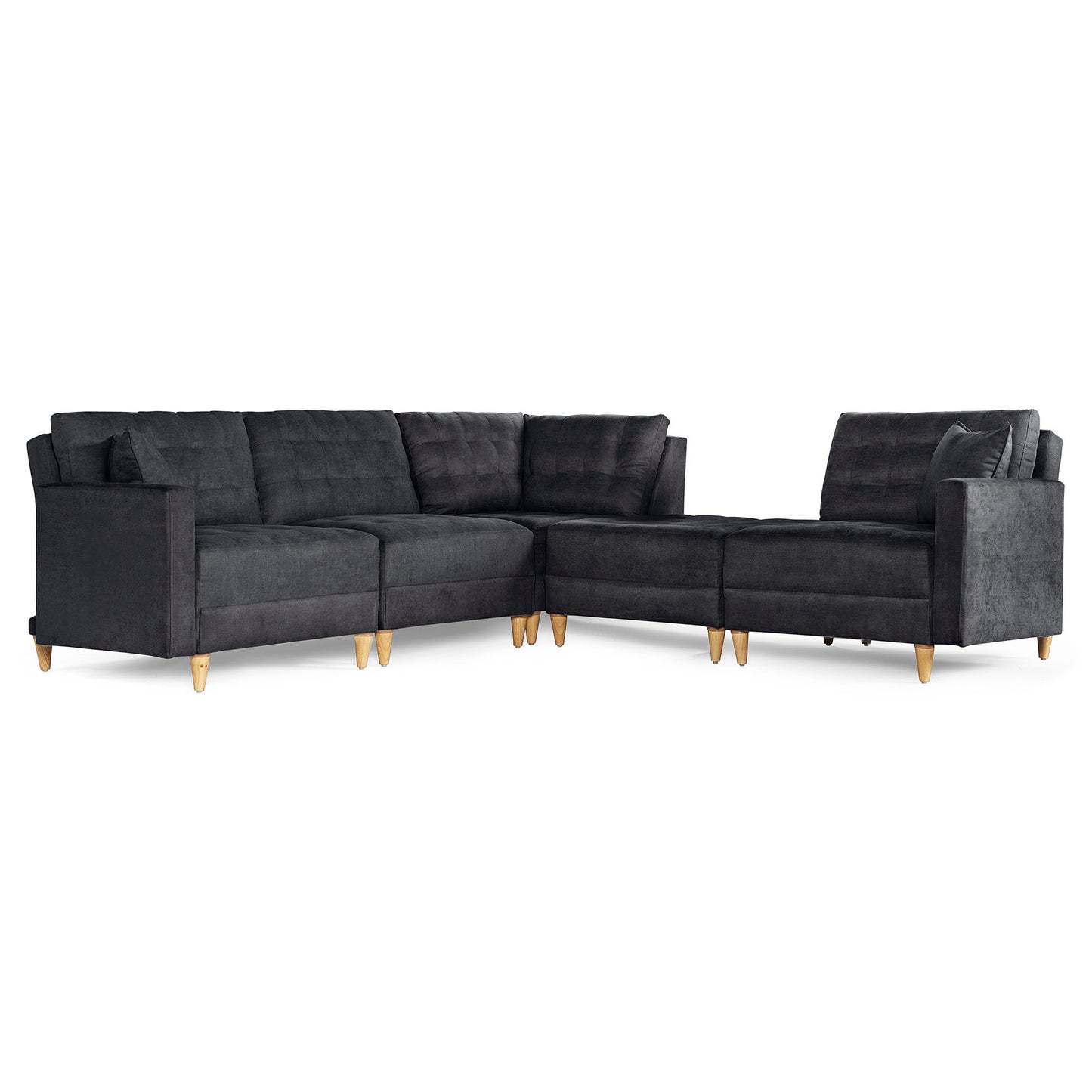 Sala Modular Godric de 5 modulos Color Negro