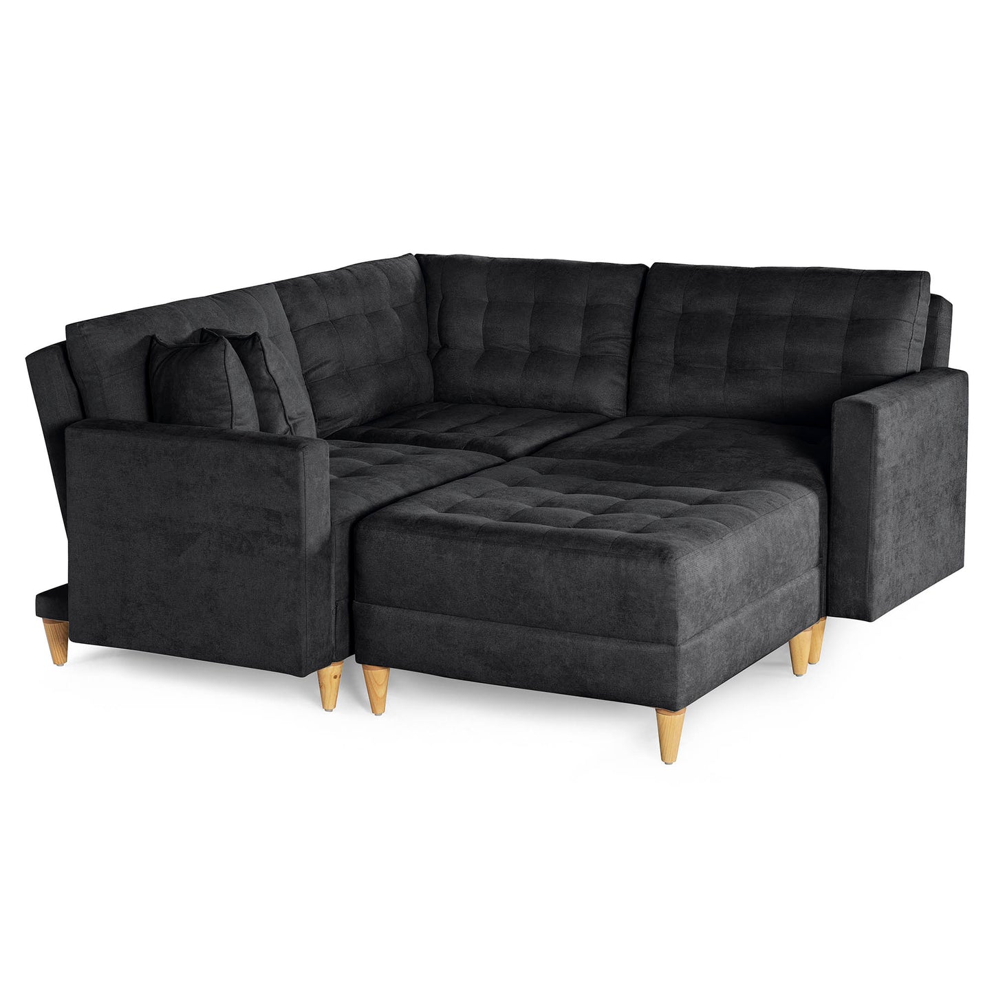 Sala Modular Godric de 4 modulos Color Negro