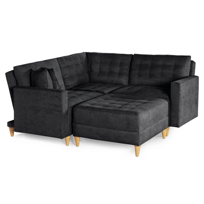 Sala Modular Godric de 4 modulos Color Negro