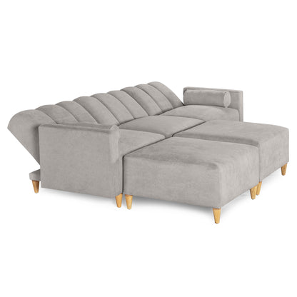 Sala Modular Kieran de 5 modulos Color Gris Claro