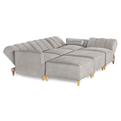Sala Modular Kieran de 6 modulos Color Gris Claro