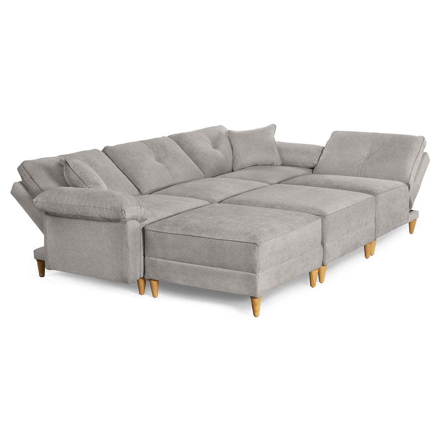 Sala Modular Maristella De 6 modulos Color Gris claro