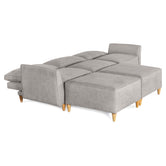 Sala De 5 Modulos Makora Morelli Memory Foam Grey Chenil Respaldo Reclinable De 3 Posiciones