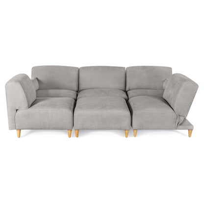 Sala Modular de 6 modulos Zavian Color Gris Claro