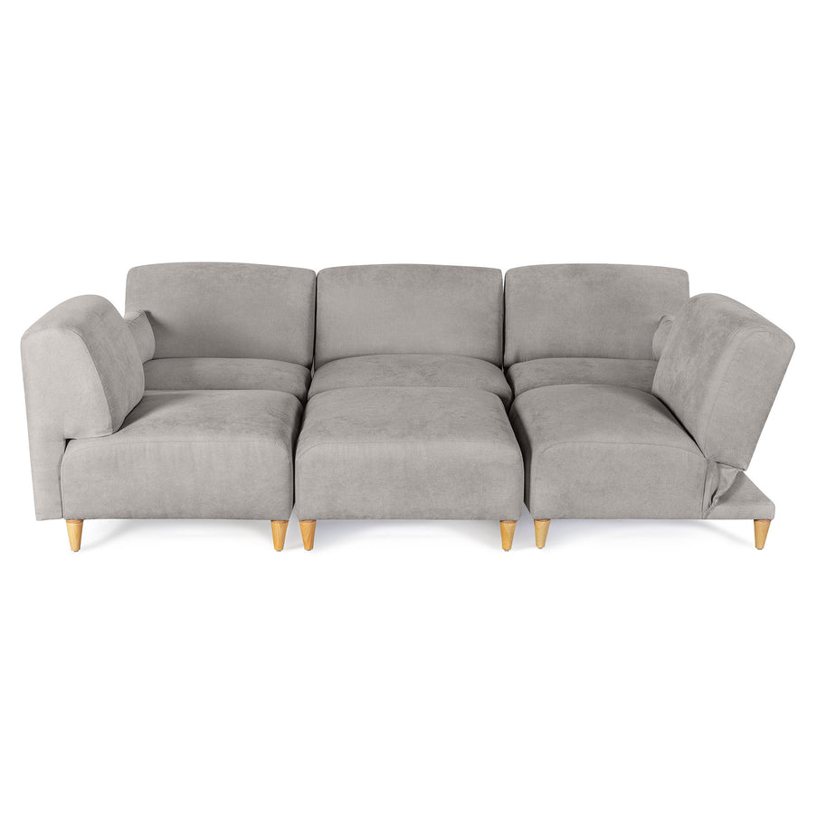 Sala Modular de 6 modulos Zavian Color Gris Claro