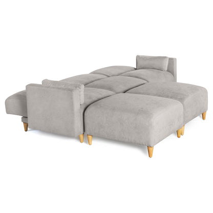 Sala Modular de 5 modulos Zavian Color Gris Claro