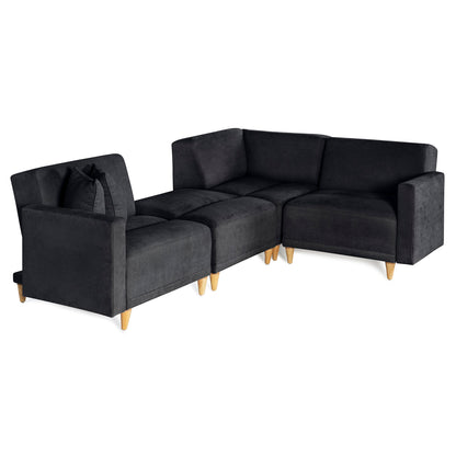 Sala modular Avalon de 4 modulos Color Negro