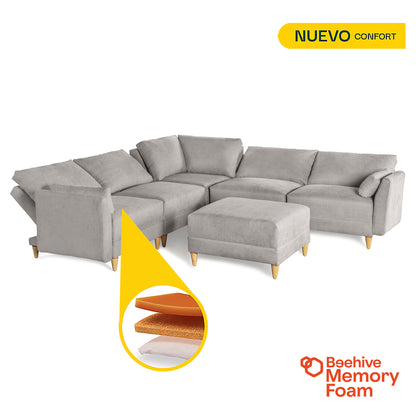 Sala modular Everyn de 6 modulos Color Grey