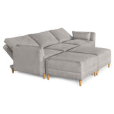 Sala De 5 Modulos Makora Everyn Memory Foam Grey Chenil Respaldo Reclinable De 3 Posiciones