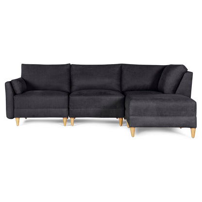 Sala modular Everyn 4 modulos Color Negro