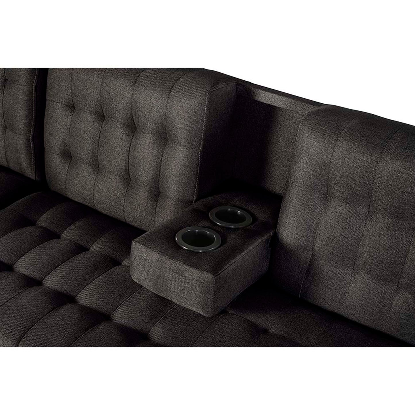 Sala Modular Doble Chaise Marietta Color Negro