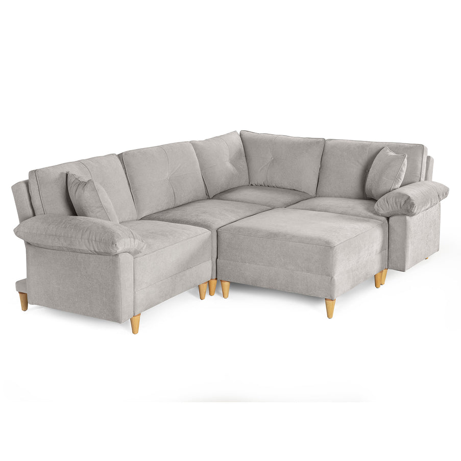 Sala Modular Maristella de 5 modulos Color Gris Claro