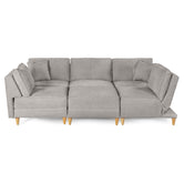 Sala Modular Maristella De 6 modulos Color Gris claro